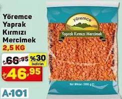 YÖREMCE YAPRAK KIRMIZI MERCİMEK